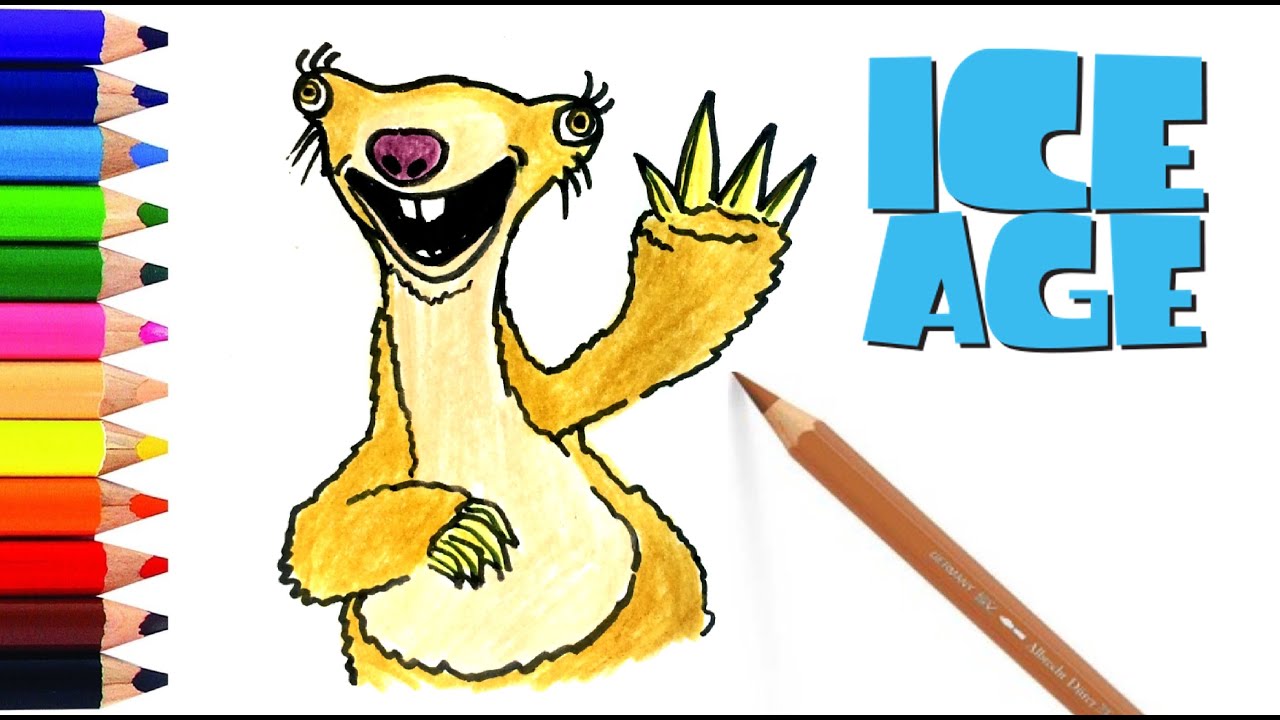 How To Draw Ice Age Sid I Kolay Buz Devri Sid Çizimi I Sid Nasıl Çizilir?