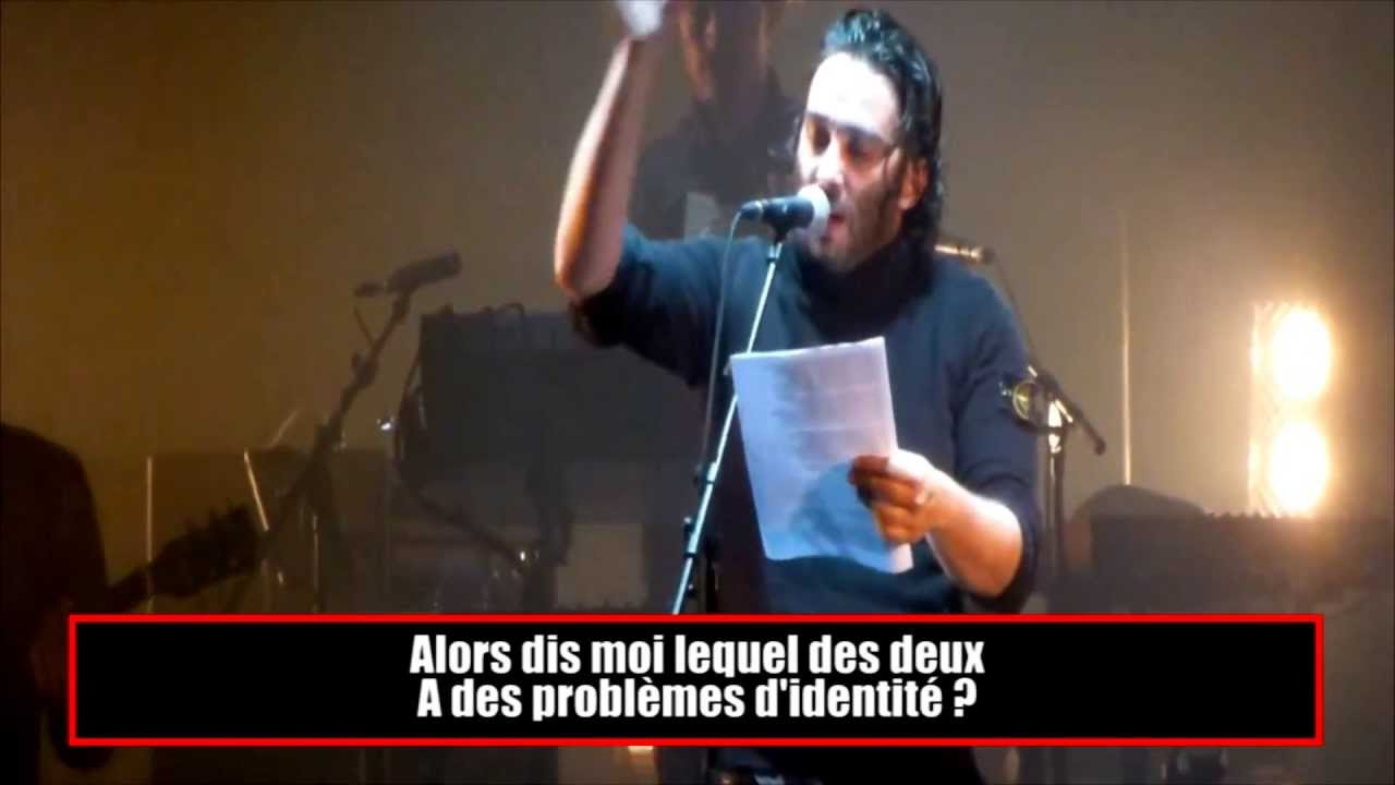 Texte de Damien Saez (Anarchitecture 2 /sous titré\) @ Zénith Paris 18.04.2013
