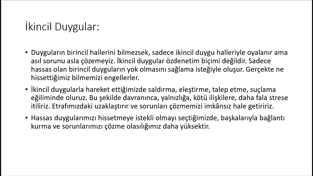 Duygular: O kadar basit değiller, o kadar zor da değiller. Yeter ki anlatacaklarımı bilin.