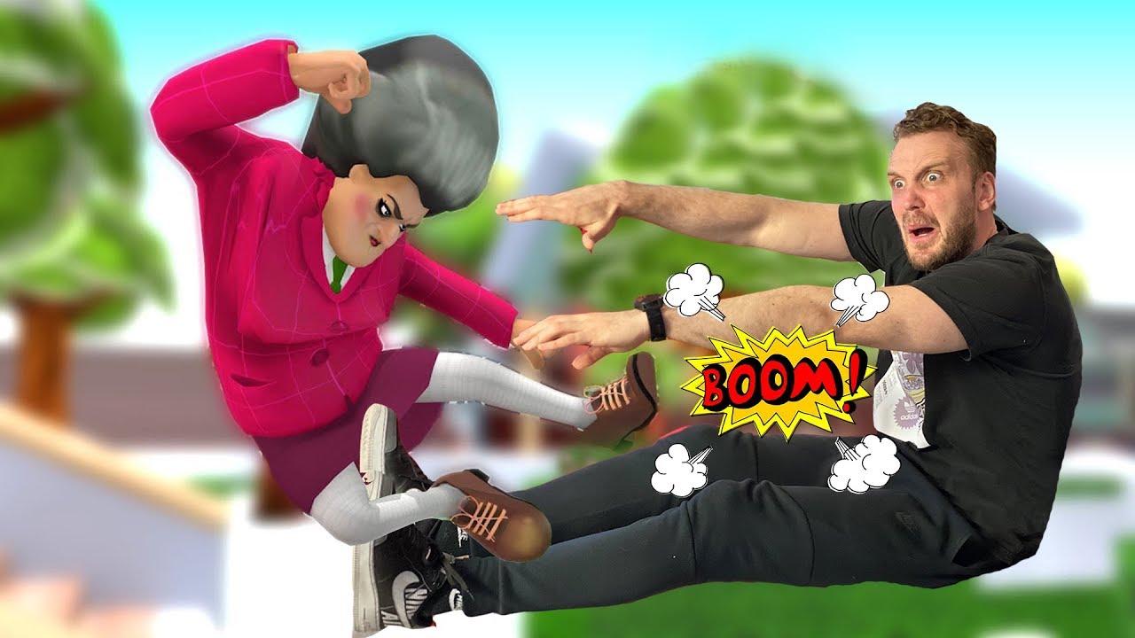 POSTAVIO SAM ZAMKU DA LUDA UCITELJICA PADNE- Scary Teacher 3D