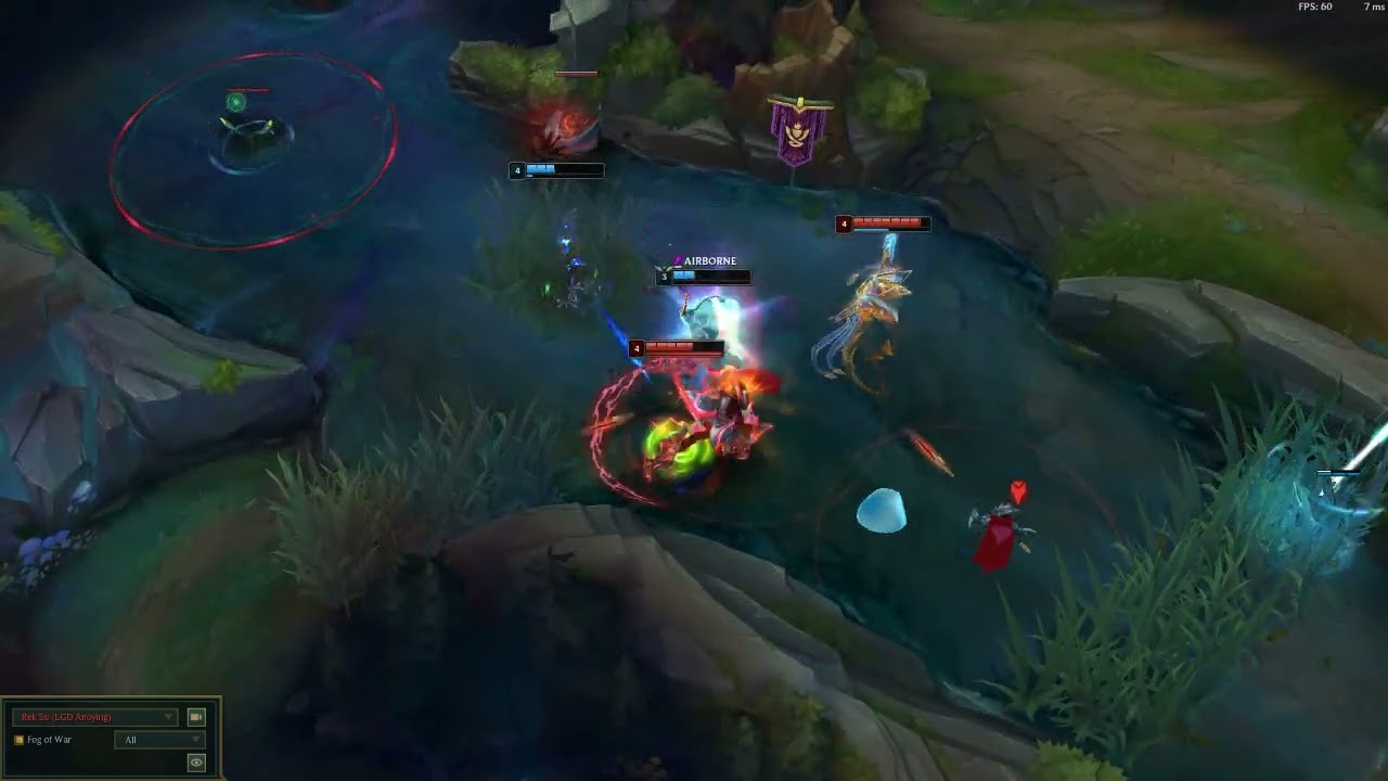 Rek'Sai + Azir VS Zac, Riven and Xerath