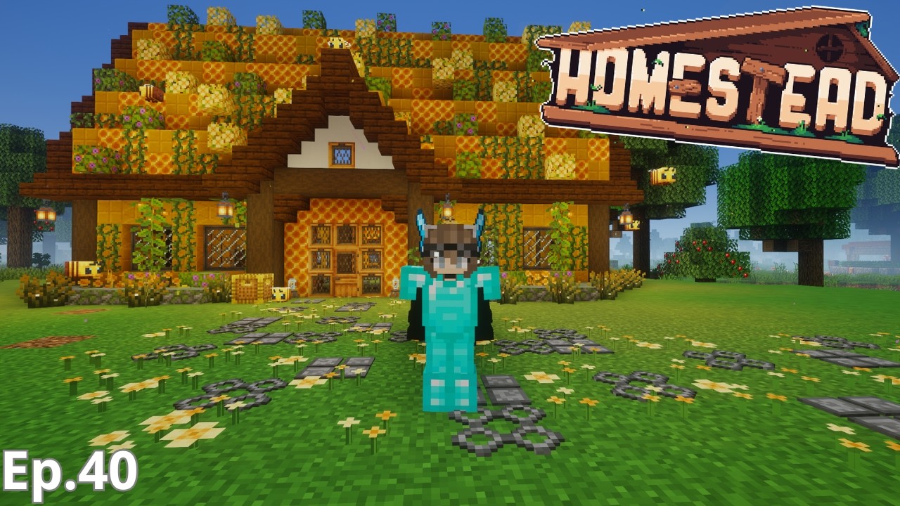 CONSTRUÇÃO DA FARM DE MEL | Homestead Minecraft | Ep.40