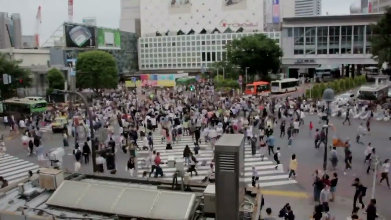 4K STREET TRAFFIC DOWNTOWN/FREE STOCK VIDEOS/NON COPYRIGHT VIDEOS