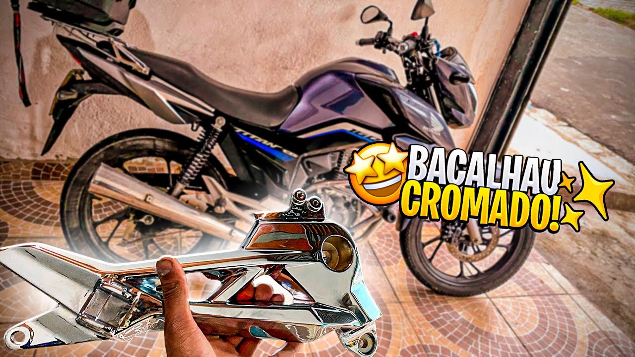 LANCEI OS BACALHAU CROMADO NA TITAN 160 2023 😍🔥