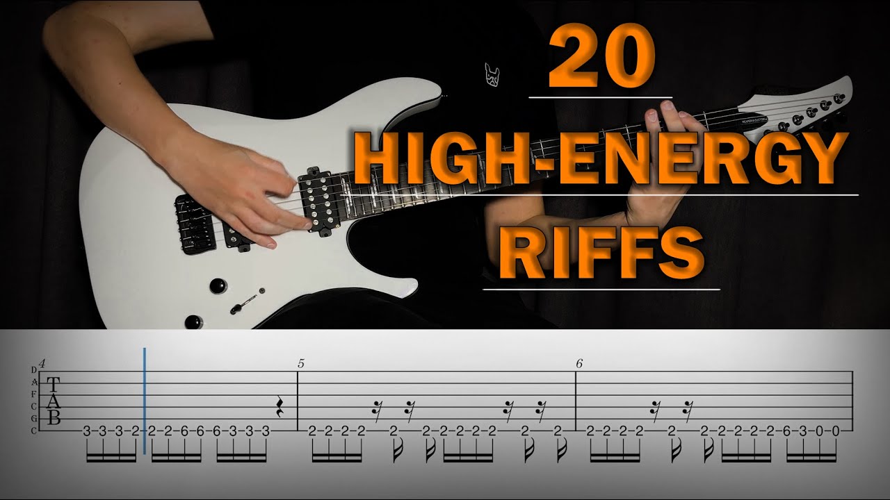 20 High-Energy Guitar Riffs