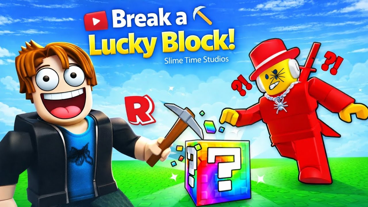 Break a Lucky Block ⛏️⚒️ || Roblox 😱 Funny Moments 🤣 