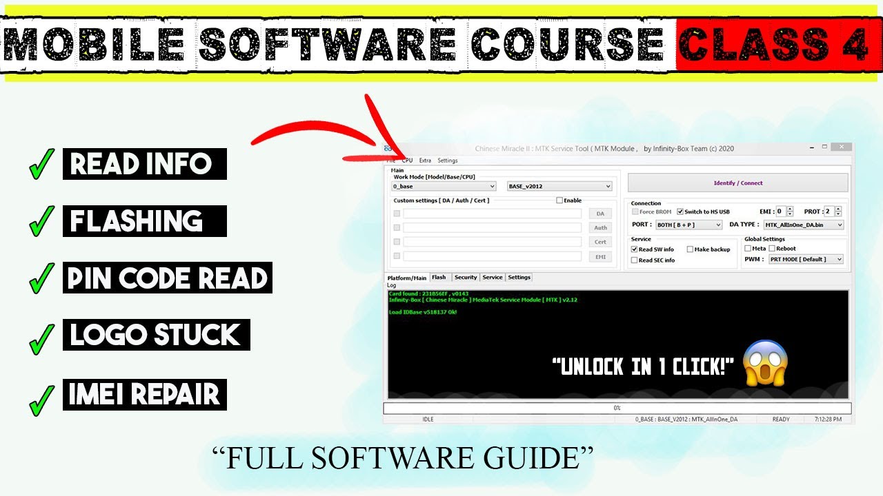 CLASS 4 | Mobile Software Course  | Flash + Pin Code Read + Logo Stuck + IMEI Repair Guide