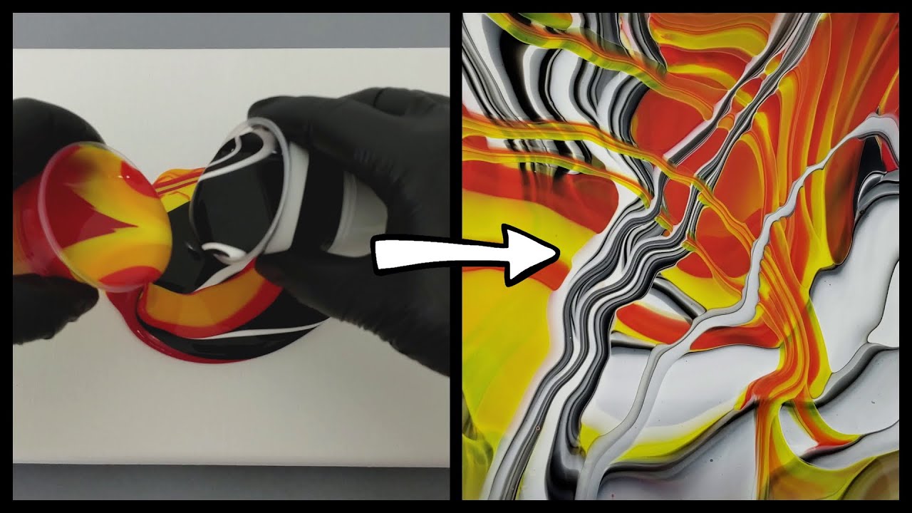 Infinity Pour Abstract Paint Pouring with Fluid Acrylics