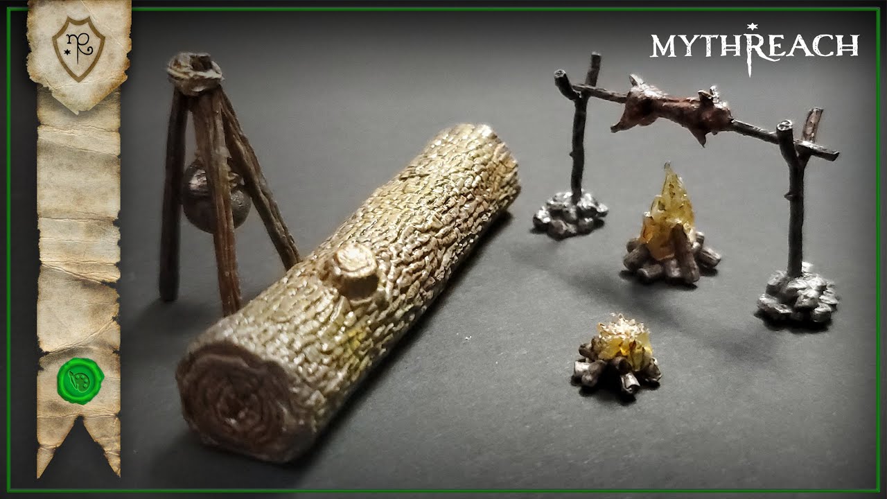 How I Paint... the Camp Fire and Sitting Log from WizKids