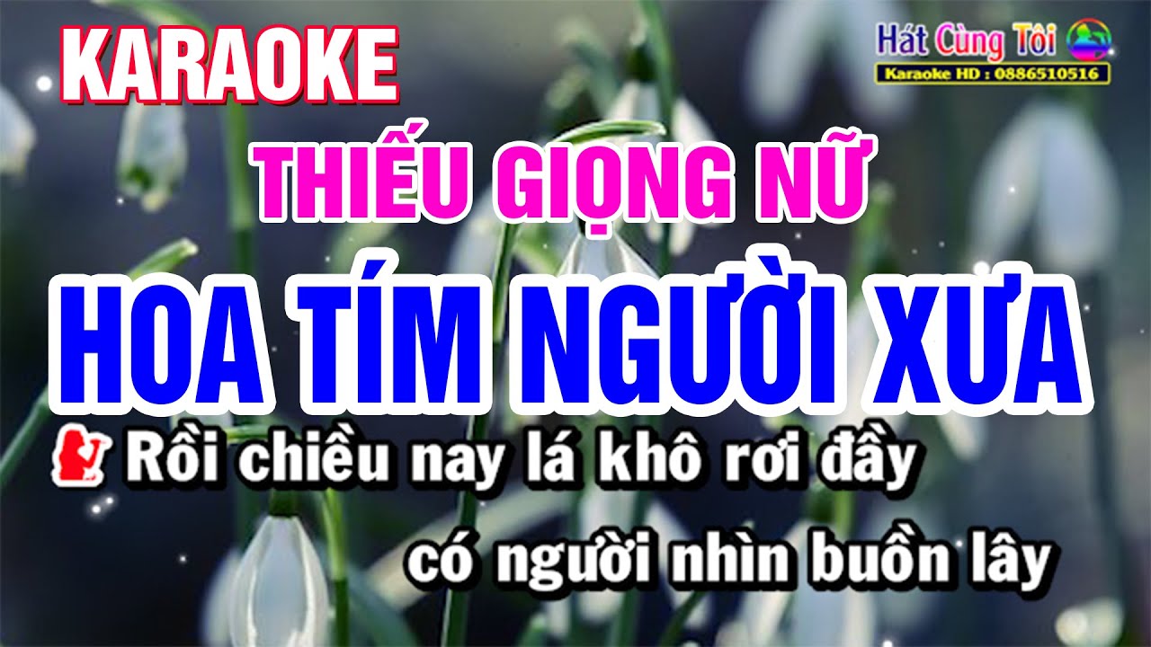Karaoke Thiếu Giọng Nữ Hoa Tím Người Xưa - Hát Cùng Tôi