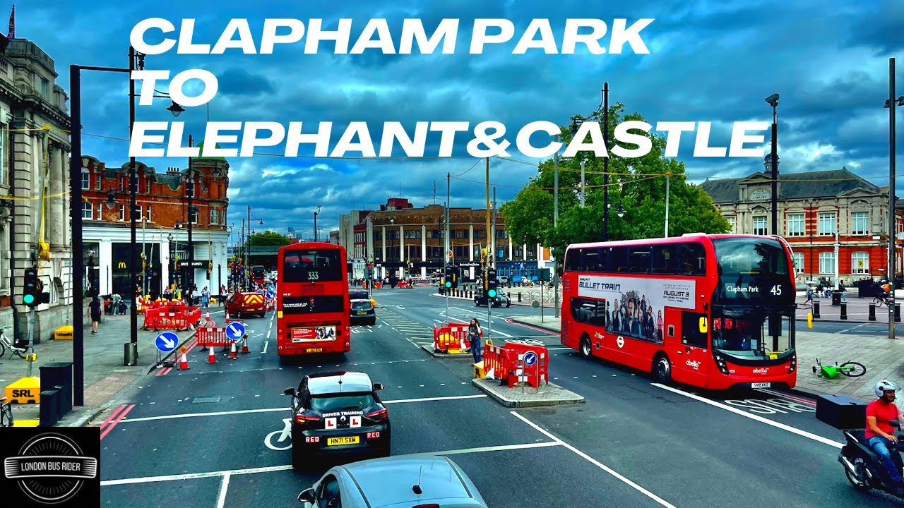Join me on LONDON 4K  BUS 45 ride to Elephant and Castle via Brixton