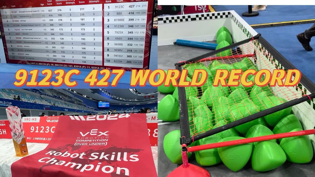 9123C VEX OVER UNDER NEW WORLD RECORD 427 SKILLS