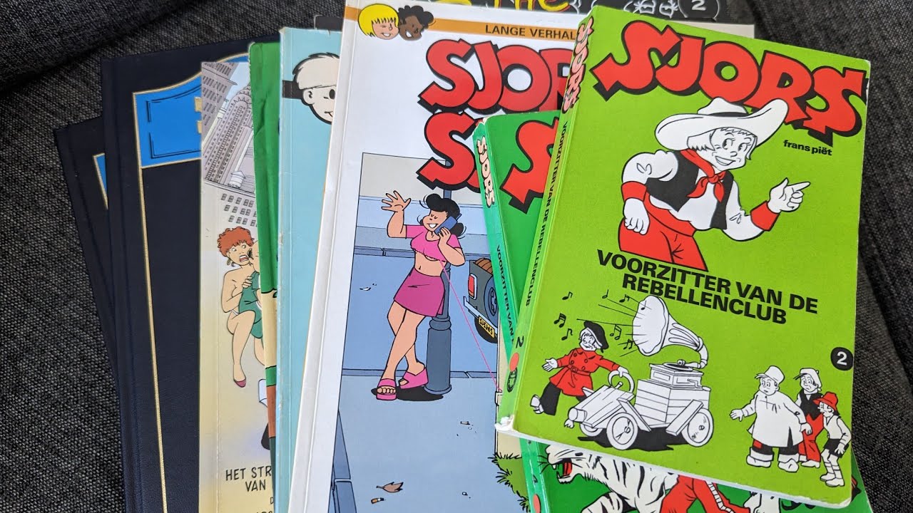 Bezoek aan de kringloopwinkel met weer een mooie stapel stripboeken