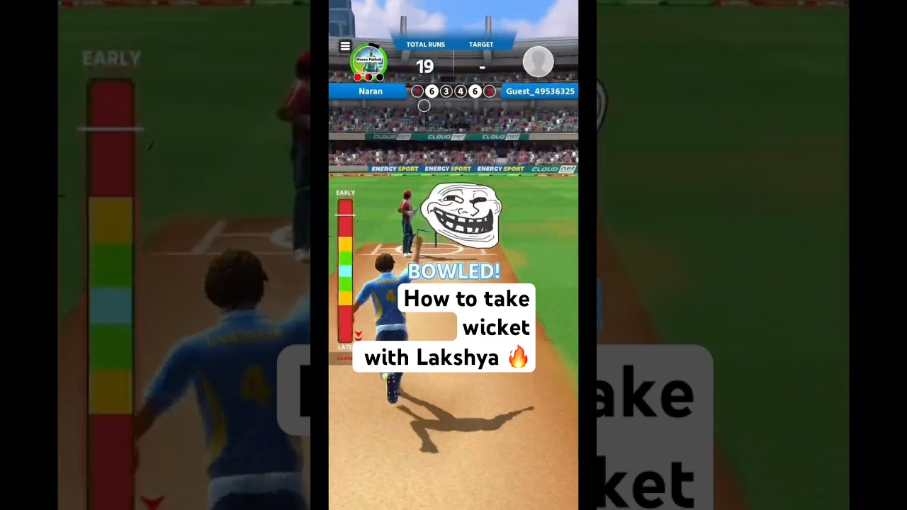 How to take wicket with Lakshya 50 in cricket league🔥😈#cricketleague#lakshya#rare