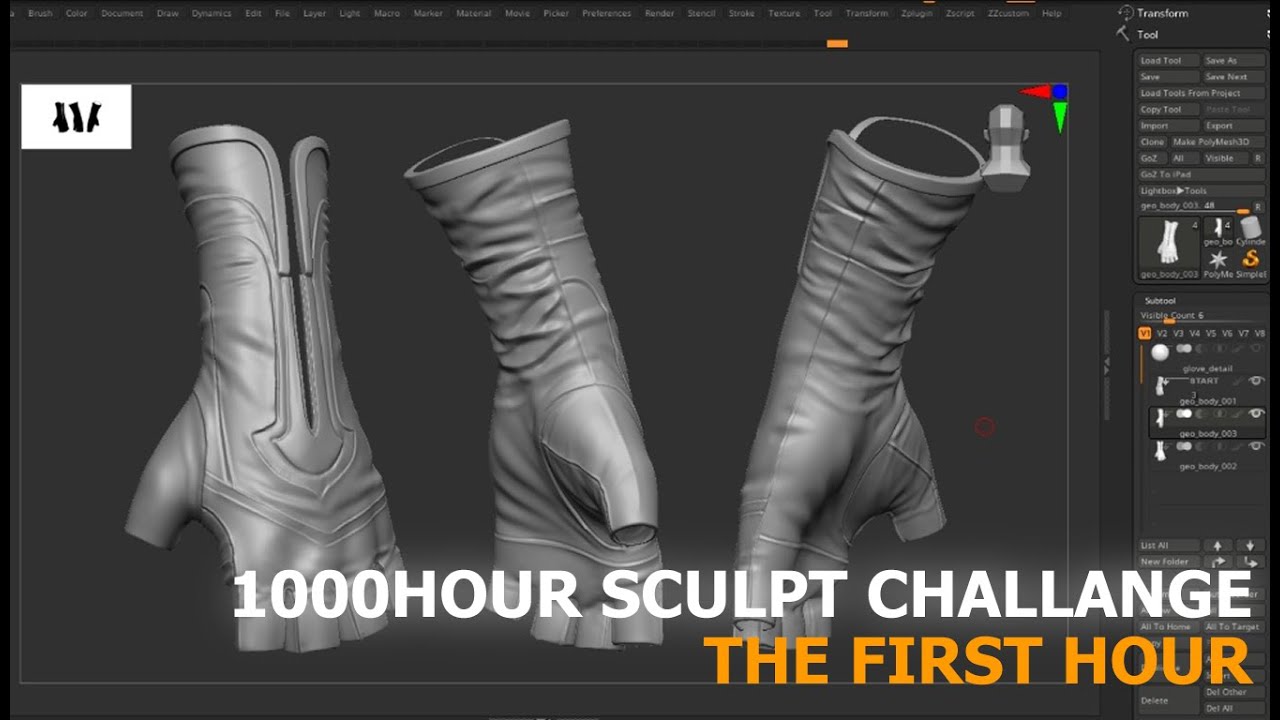 🔴 LIVE – 1000 Hours 3D Sculpting Challenge | Hour 2 | Blender and zbrush