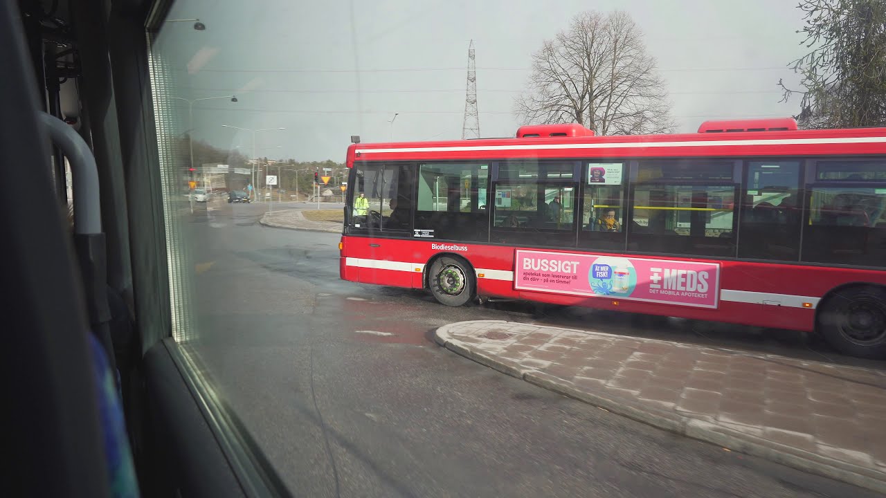 Sweden, Stockholm, bus 135 ride from Vårberg Centrum to Bredäng
