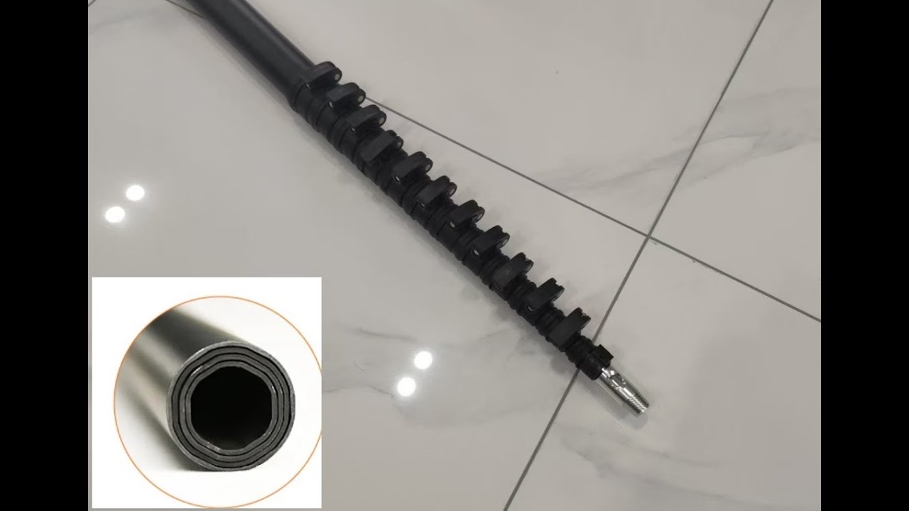 50ft anti-rotation carbon fiber telescopic pole