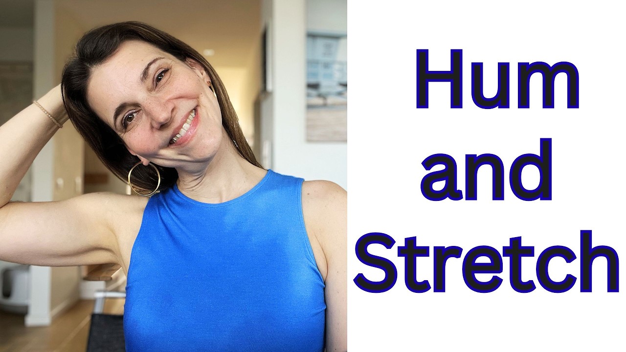 3 MIN HUMMING Practice with Neck and Shoulder Stretch #humming  #neckpainrelief 