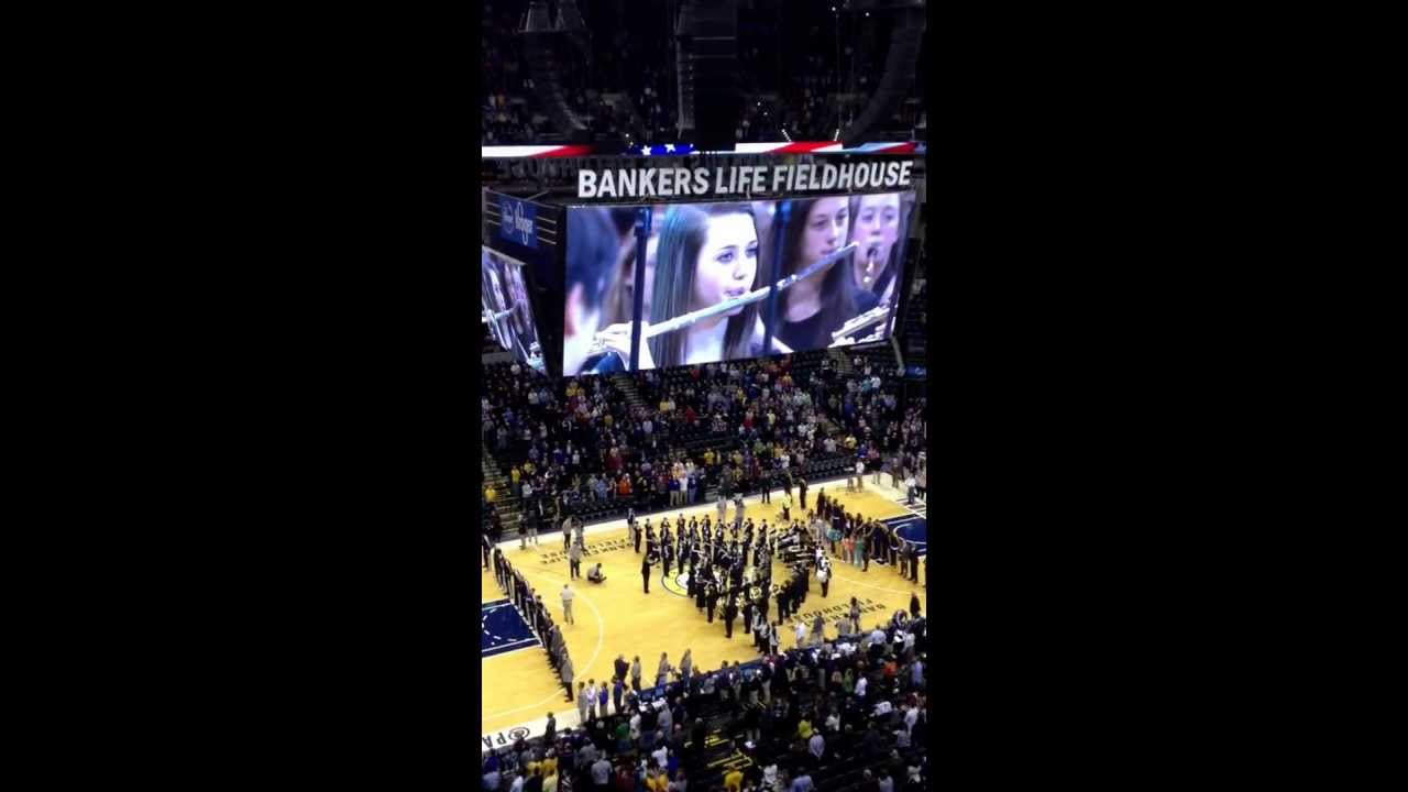 Pizitz Middle School Symphonic Band performing the National Anthem at Indiana Pacers game 3/13/13