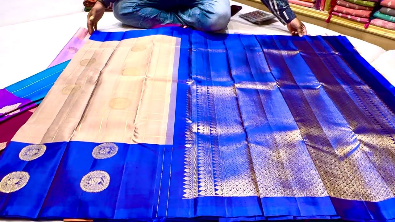 Chickpet Bangalore Wholesale Society Kanchi Pure Handloom Silk Saree Collection Single Courier Avl