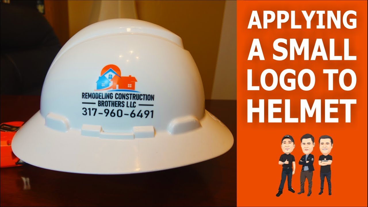 Applying a small logo to helmet
