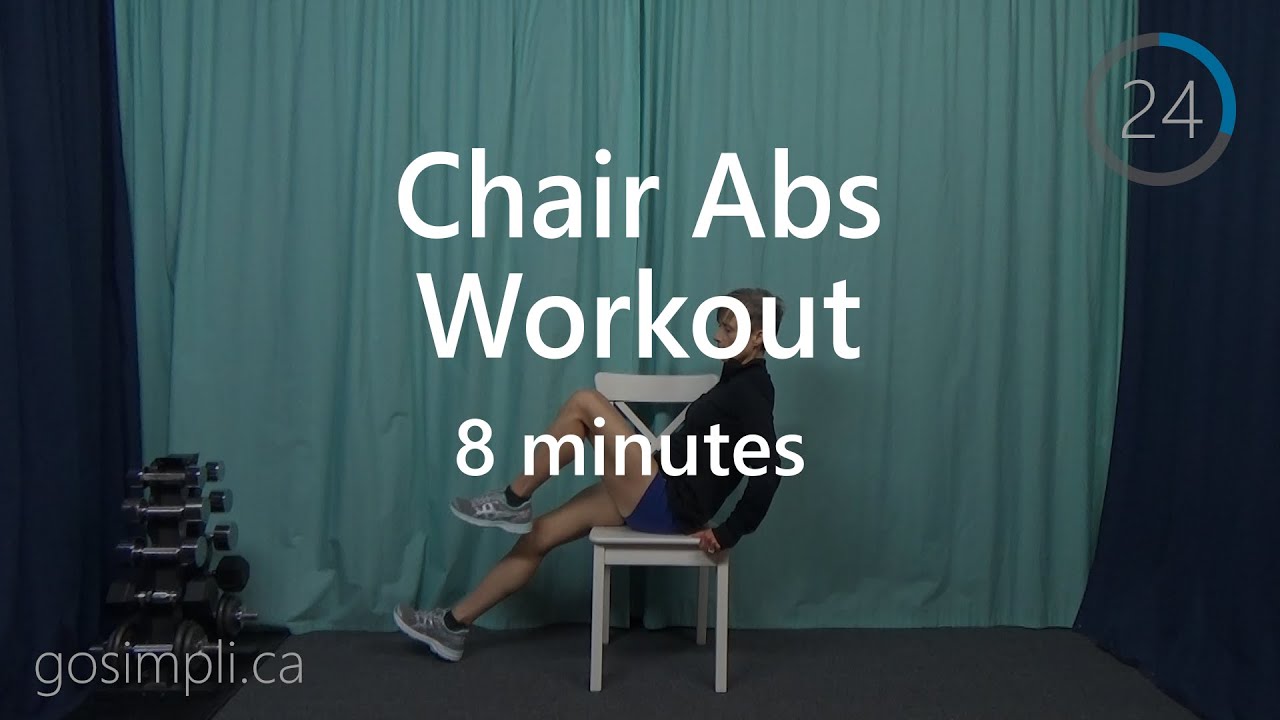 No Repeat At Home Seated Chair Abs Workout: Sitting Core Workout with No Equipment.