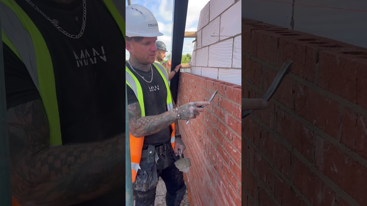 The easiest way to lay a thousand bricks a day #bricklaying #brickwork #pricework