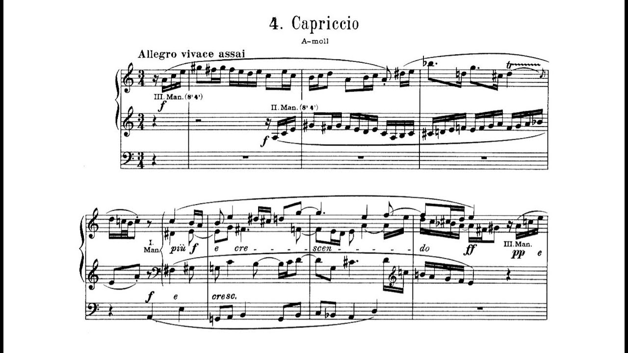 Reger: Capriccio a-Moll op. 63 Nr. 4
