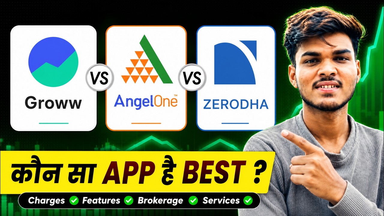 Groww vs Angel One vs Zerodha | Best Demat Account in 2026? (Full Comparison)