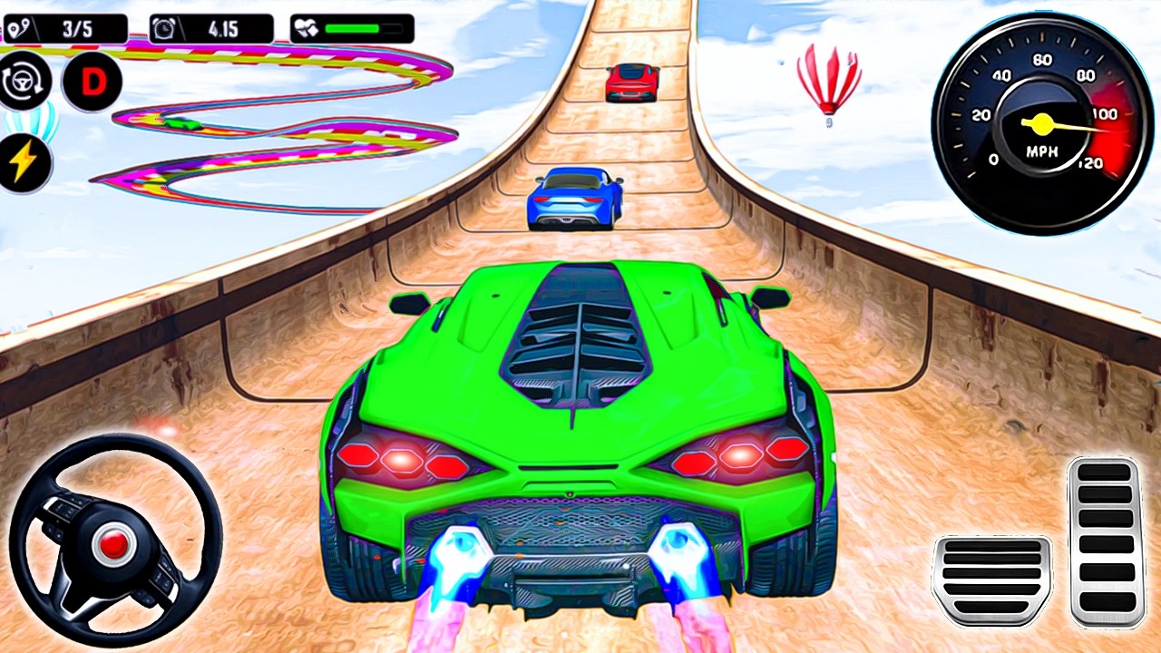 Car Game GT Stunt Master 3D - Multiplayer Driving Mega Ramp Car Race - Android GamePlay