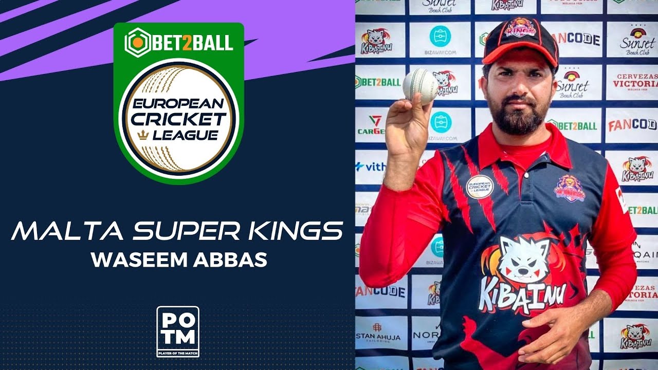 POTM: W.Abbas - MSK vs CAG | Highlights | Bet2Ball European Cricket League Day 4, Group D | ECL22
