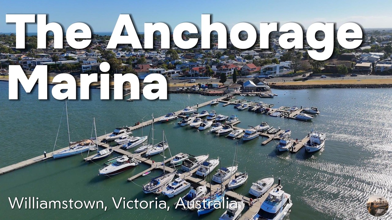 The Anchorage Marina from the air, Williamstown, Victoria, Australia