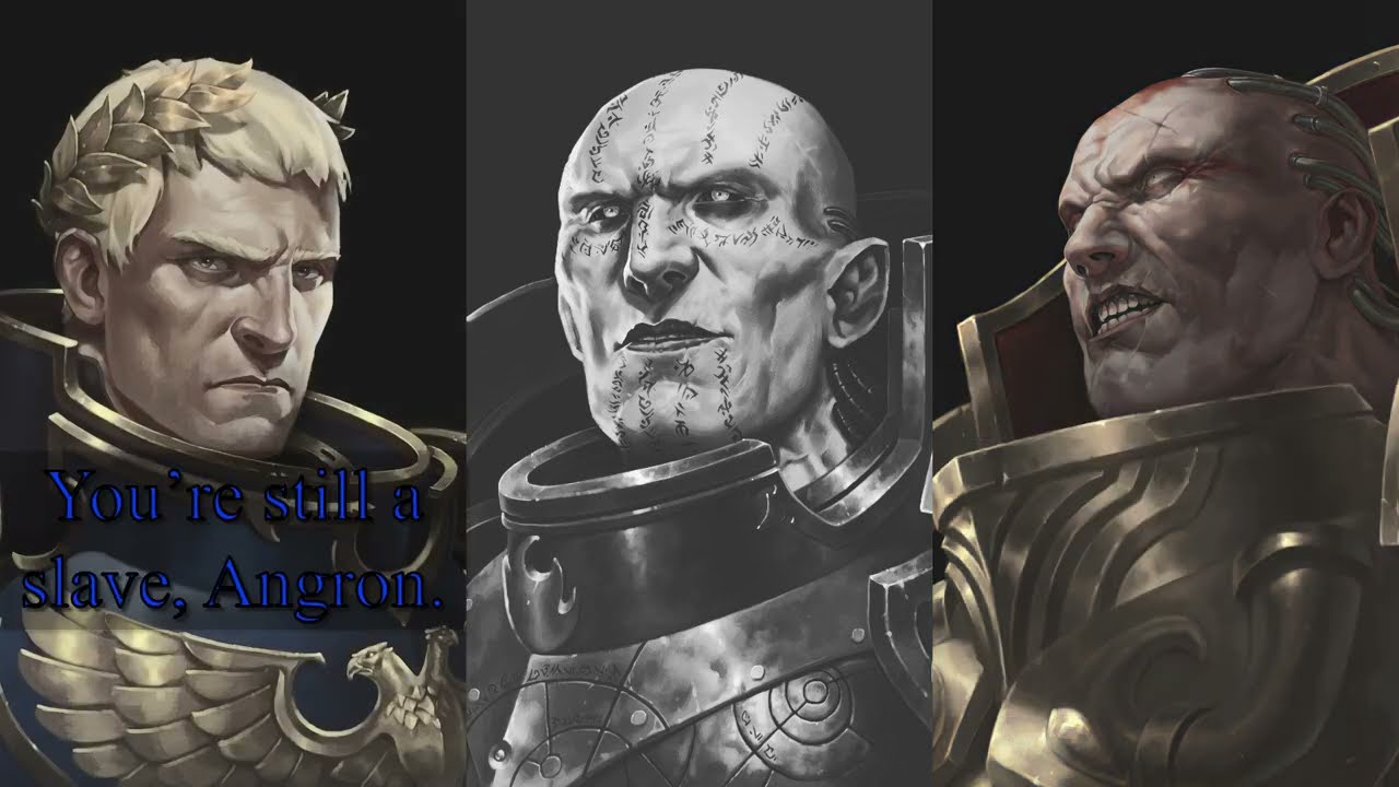 Guilliman, Lorgar and Angron from 