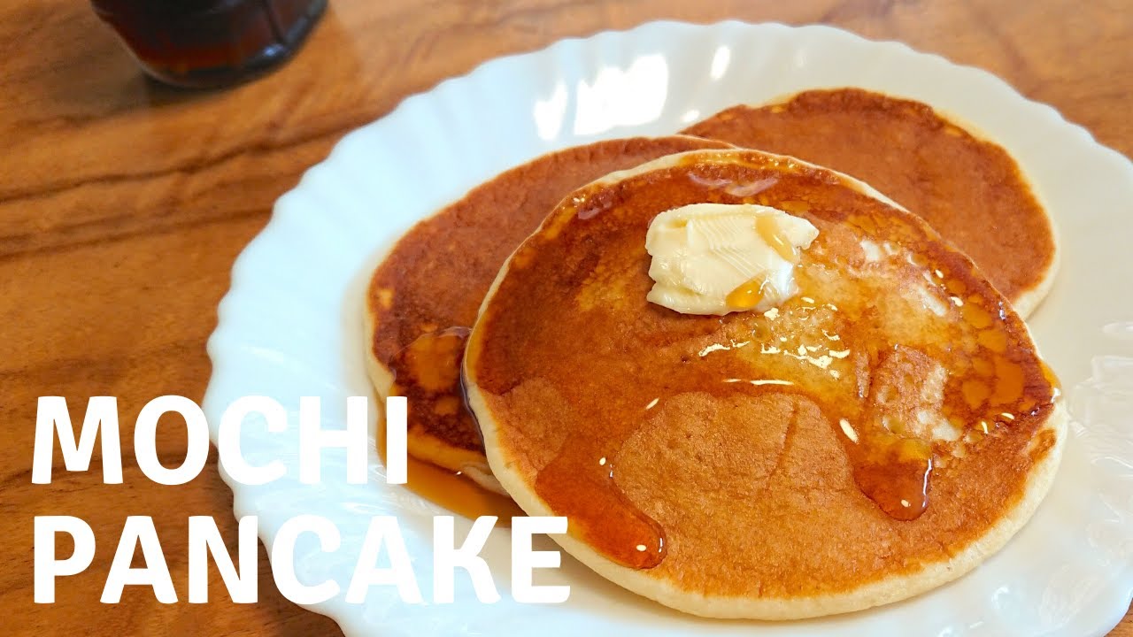 Fluffy Mochi Pancake using glutinous rice flour / Recipe 白玉粉を使った　もちパンケーキ レシピ