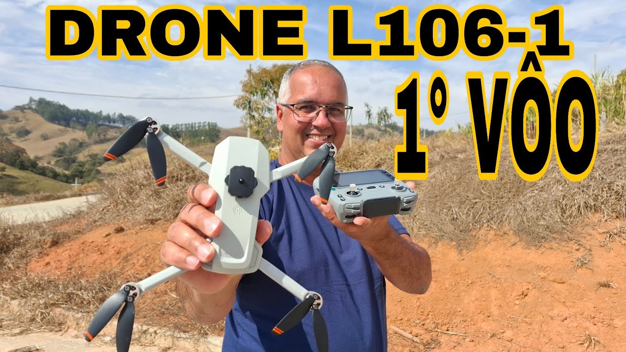 PRIMEIRO VÔO COM O DRONE L106 MAX PRONE IDEAL PARA INICIANTES UM DRONE FANTÁSTICO PARA APRENDER A PI