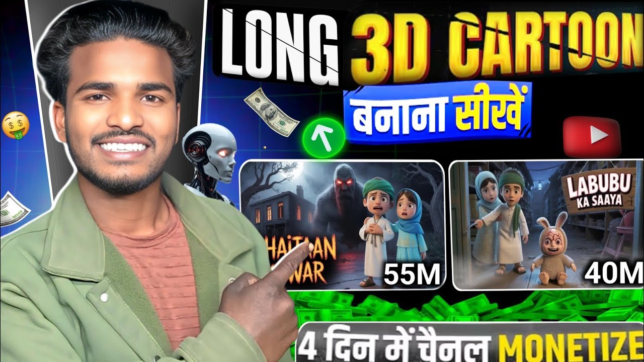 How To Create Long 3D Cartoon Story Videos (Step-by-Step)  Ai Se Video kaise banaye full course ✅