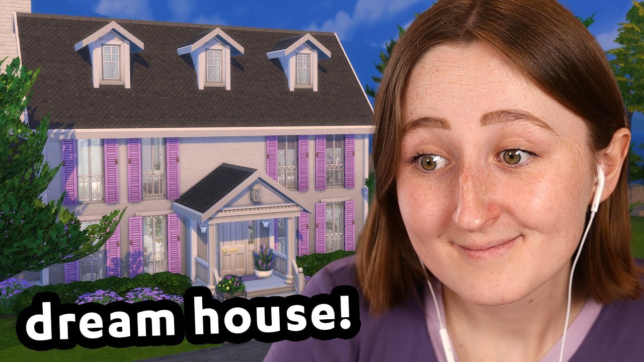 i built an ALL PURPLE mansion in the sims