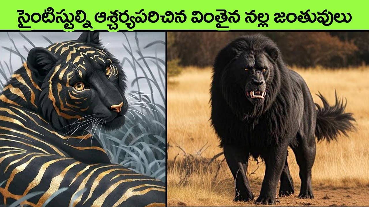 Most Unique black animals in the World | unique animals | facts in telugu | interesting facts