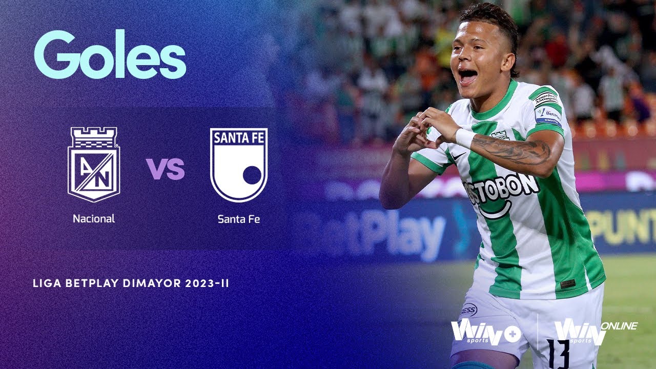 Nacional vs. Santa Fe (goles) | Liga BetPlay Dimayor 2023- 2 | Fecha 13