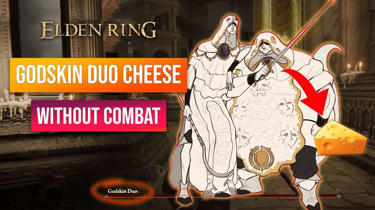 Elden Ring Godskin Duo Cheese! No Fighting! Just In 1 Minute! 1 Million Runes!
