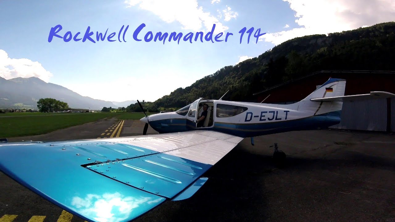 Flight with Rockwell Commander 114
