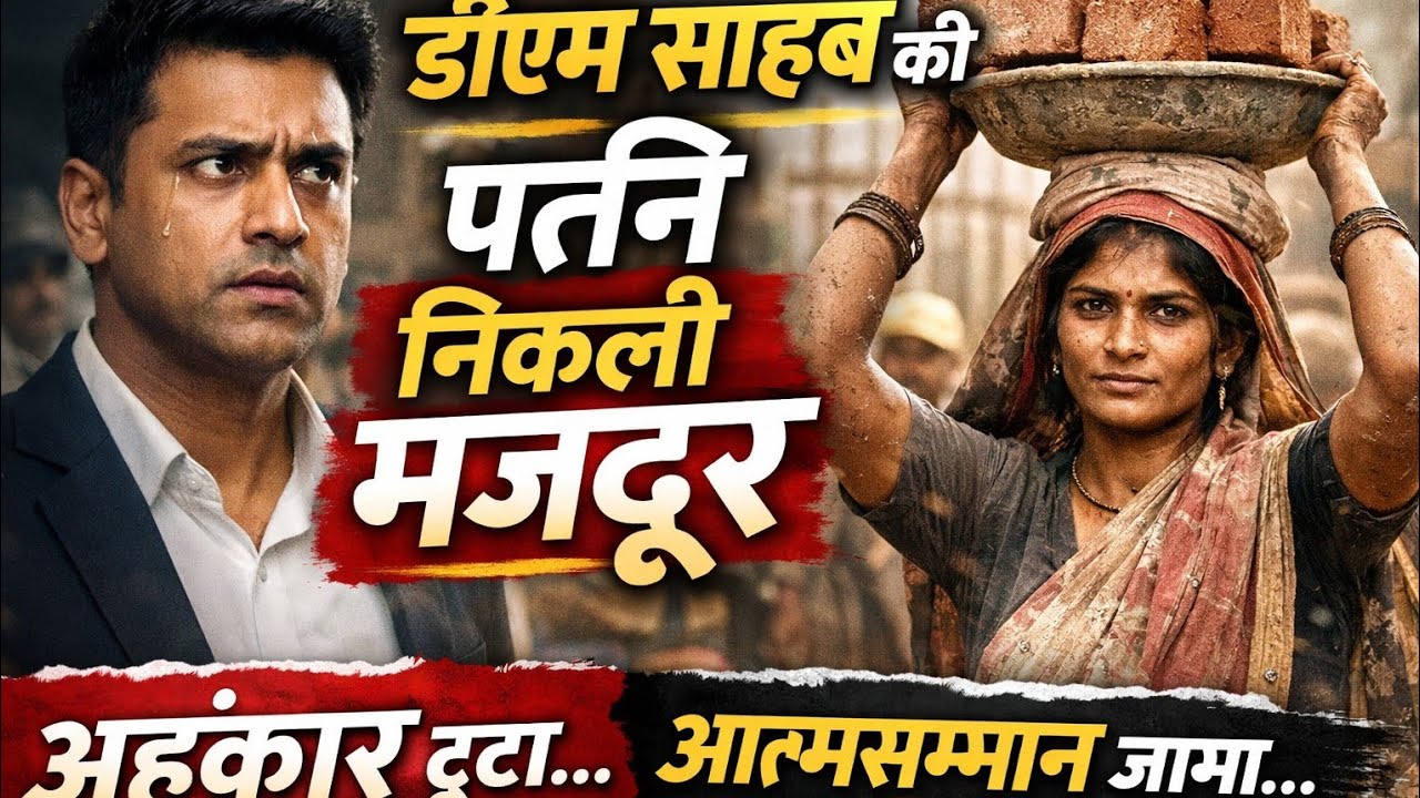 “जब डीएम ने अपनी ही पत्नी को मजदूर के रूप में देखा | अहंकार से आत्मसम्मान तक”