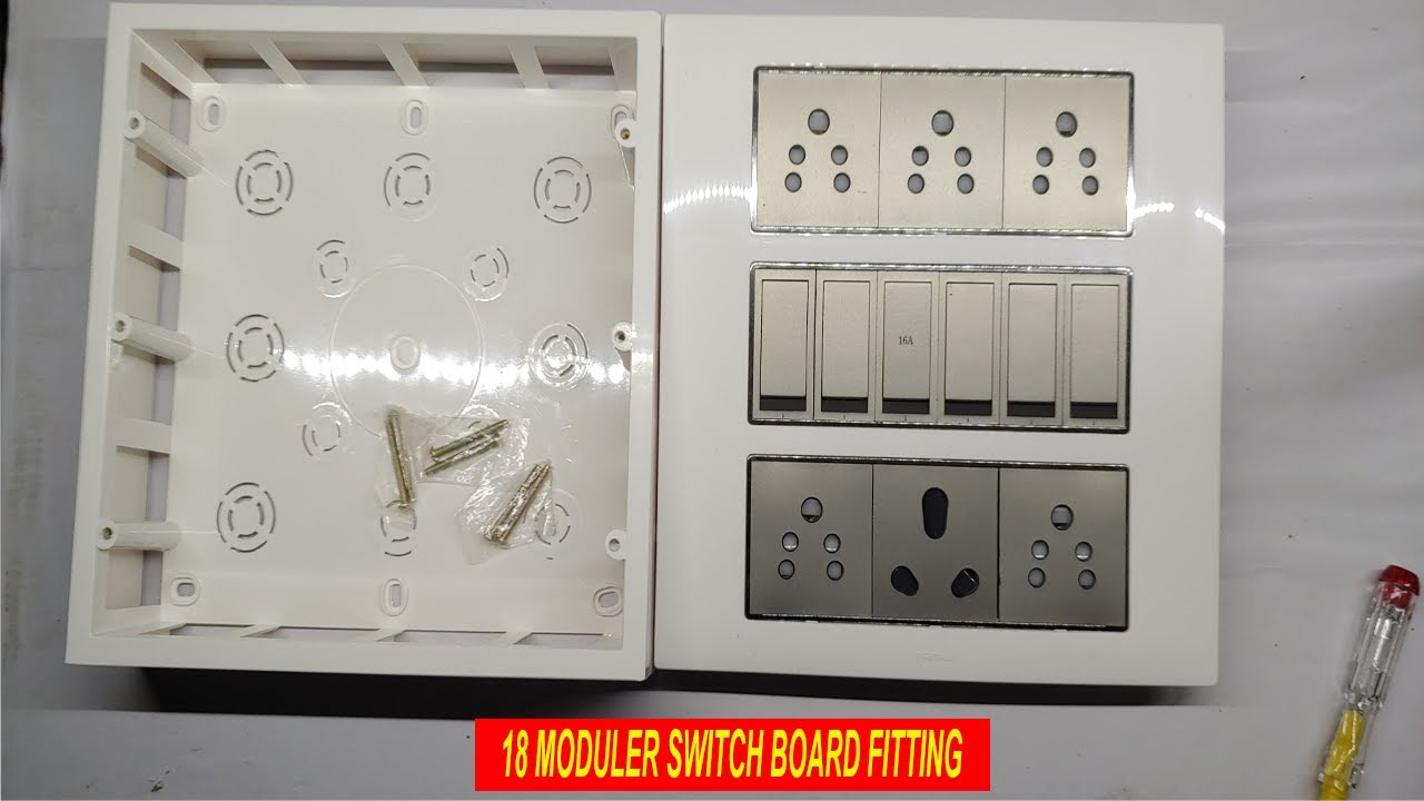 18 Modular Switch Socket  Sheet Fitting kaise  karen | How To Open Modular switch board cover