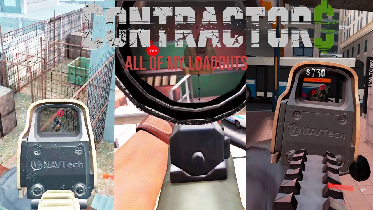 All three loadouts I use in Contractors VR | November 2021