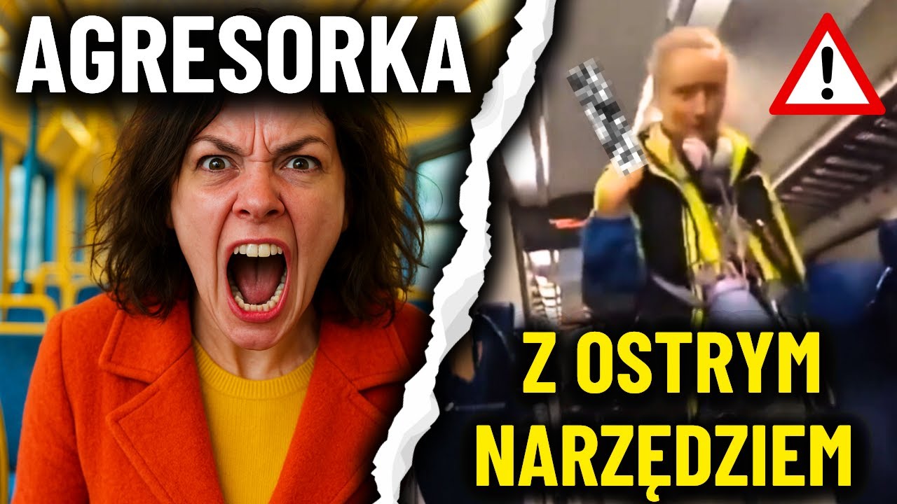 Agresywna Ukrainka z nożem w polskim pociągu