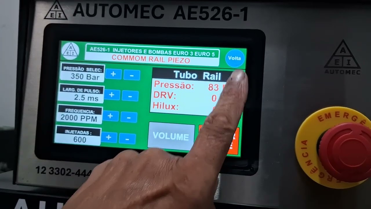 APRESENTACAO DOS COMANDOS DE TESTES OPERACIONAIS DAS BANCADAS AE526- AUTOMEC VIDEO 3