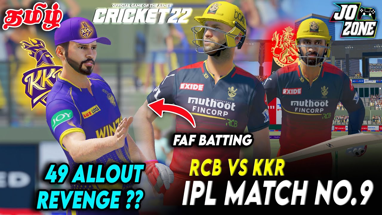 🎇திருப்பி அடிக்குமா RCB | IPL Fever Started ! 9th Match of IPL2023 ! RCB vs KKR Cricket 22 | Jo Zone