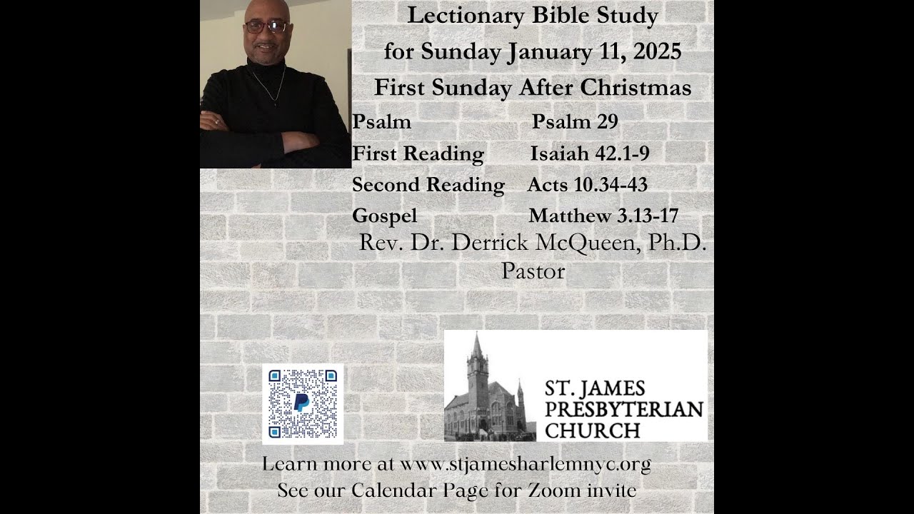 St  James Lectionary Bible Study for 01 11 2026