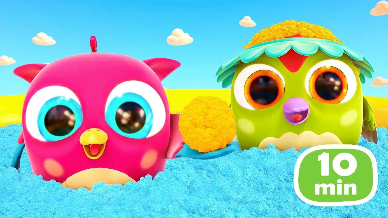 Giochi con acqua e l&rsquo;ora di bagnetto per bambini. Cartoni animati per bimbi con Gufetto Hophop