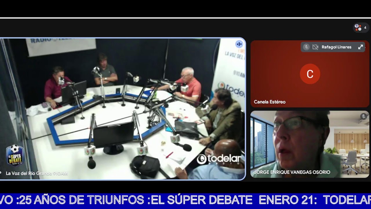 EL SÚPER DEBATE  ENERO 21:  TODELAR  9.10 AM EN VIVO :25 AÑOS DE TRIUNFOS :